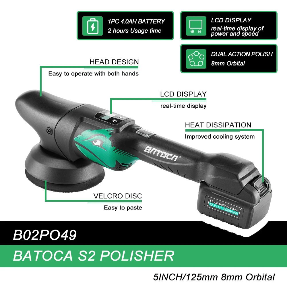 BATOCA S2 12V Cordless Car Pol - Random Orbital Sander recension och pris