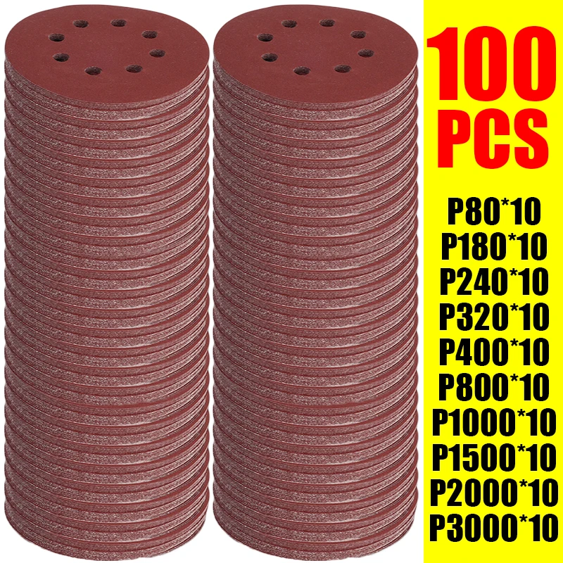 100PCS Sanding Discs 8 Hole Ho - Random Orbital Sander recension och pris