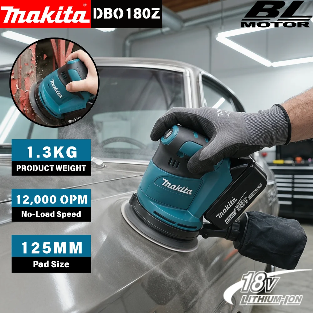 Makita DBO180 Rechargeable Dis - Random Orbital Sander recension och pris