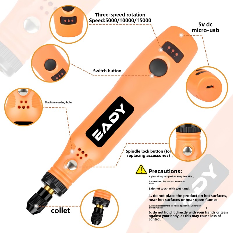 USB Cordless Rotary Tool Kit – - Power Tools Sheets recension och pris