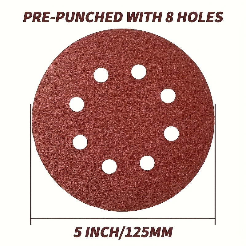 100 Pcs of 5-Inch 8-Hole Sandp - Random Orbital Sander recension och pris