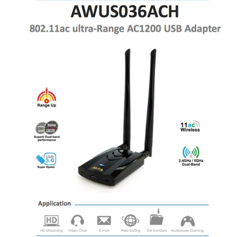 New ALFA AWUS036ACH Uses RTL88 - Power Tools For Linux recension och pris