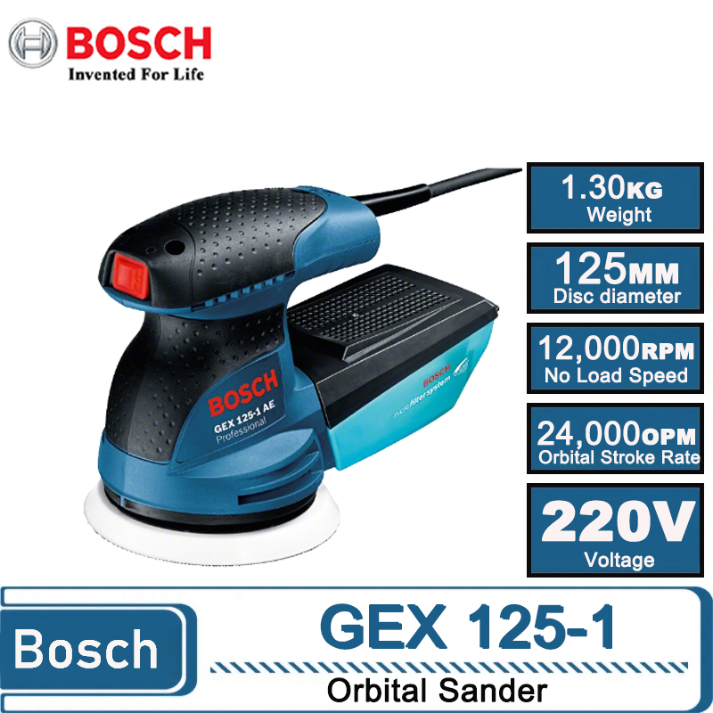 BOSCH GEX 125-1AE 220V Random  - Random Orbital Sander recension och pris